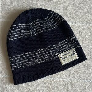 Sperry Top-Sider Black and Gray Striped Beanie